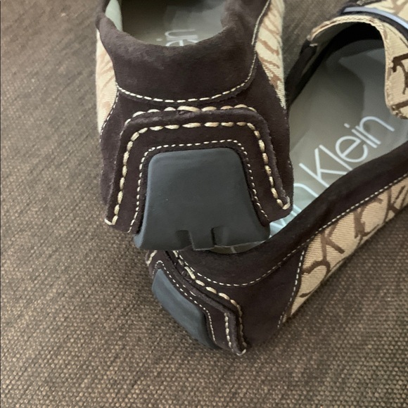 Calvin Klein Beige and Brown Monogram Loafers main image 5